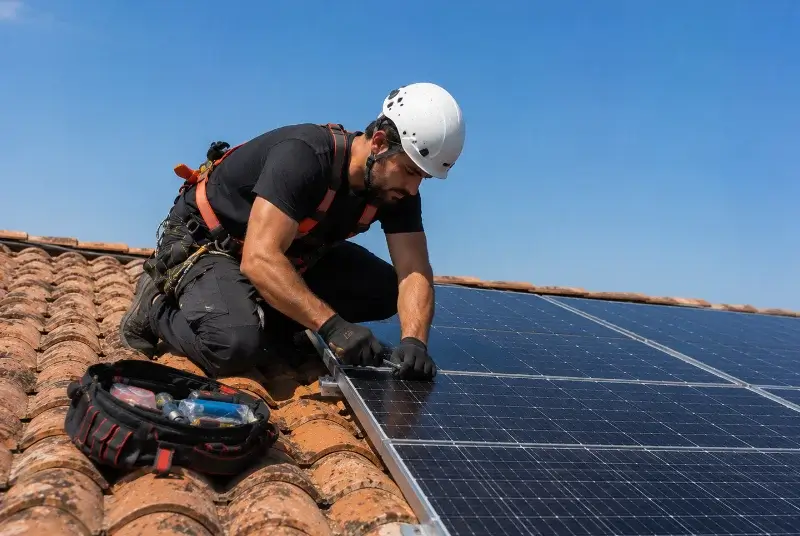 Maintenance et monitoring de panneaux solaires à Lesquerde