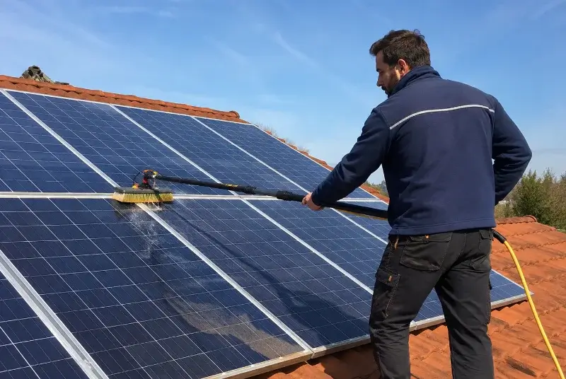 Nettoyage et entretien de panneaux solaires à Lesquerde